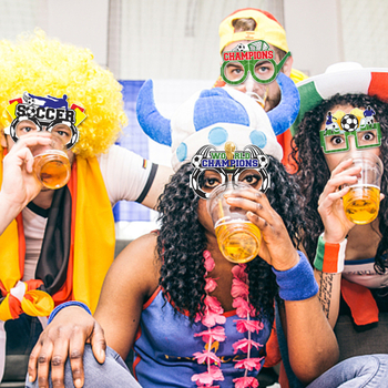 Meiyue Poetry Ochelari de hârtie – Cupa Mondială la fotbal, Decor pentru petrecere, Rekvizite foto