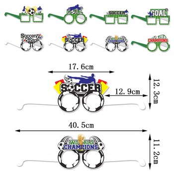 Meiyue Poetry Ochelari de hârtie – Cupa Mondială la fotbal, Decor pentru petrecere, Rekvizite foto