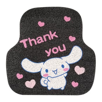 PVC автомобилна подложка за пода – карикатурен мотив на куче, пране, тъкана конструкция, форма: пришълец