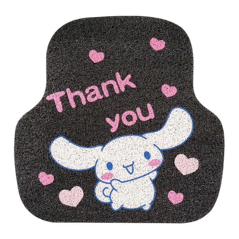 PVC автомобилна подложка за пода – карикатурен мотив на куче, пране, тъкана конструкция, форма: пришълец