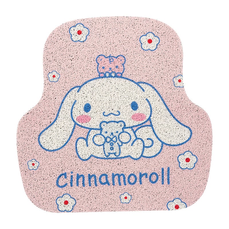 PVC автомобилна подложка за пода – карикатурен мотив на куче, пране, тъкана конструкция, форма: пришълец