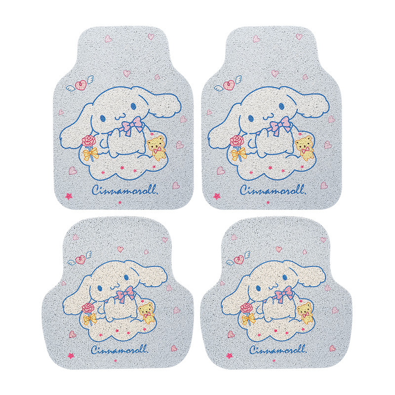 PVC автомобилна подложка за пода – карикатурен мотив на куче, пране, тъкана конструкция, форма: пришълец