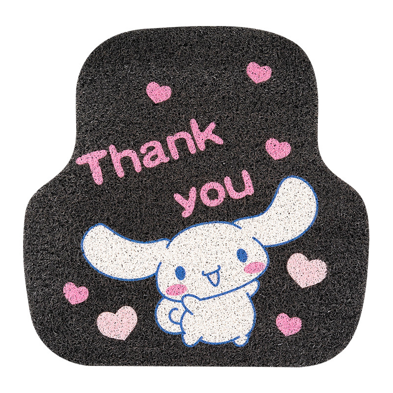 PVC автомобилна подложка за пода – карикатурен мотив на куче, пране, тъкана конструкция, форма: пришълец