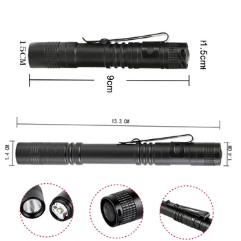 LED svjetiljka od aluminijske legure, 5W, 1200 mAh baterija, vodootporna, domet zrake 100–200 m