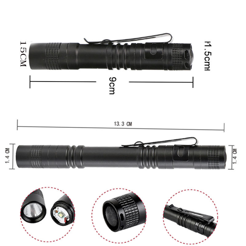 LED svjetiljka od aluminijske legure, 5W, 1200 mAh baterija, vodootporna, domet zrake 100–200 m