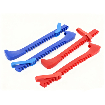 Jégkorcsolya pengéhez védőtok, PU felső rész, gumírozott talp, karbonacél penge, pengéje hossza 43