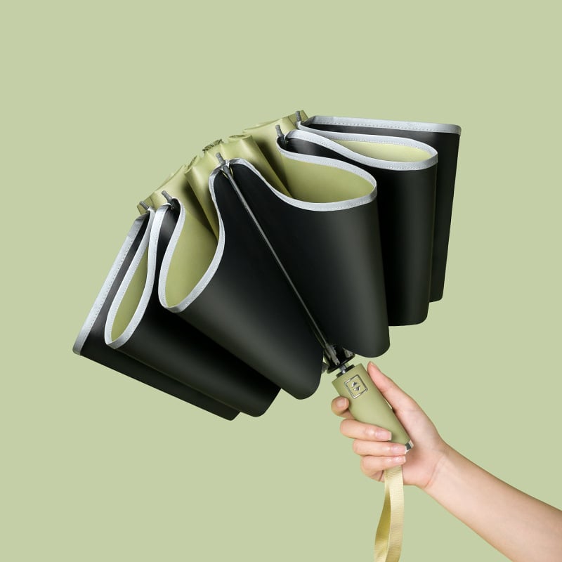 Jiuyu ομπρέλα ανάστροφη από αλουμινένιο κράμα, με 10 ράβδες, αυτόματη λειτουργία ανοίγματος/κλεισίματος, ανθεκτική στον άνεμο, UPF > 40, για αυτοκίνητο