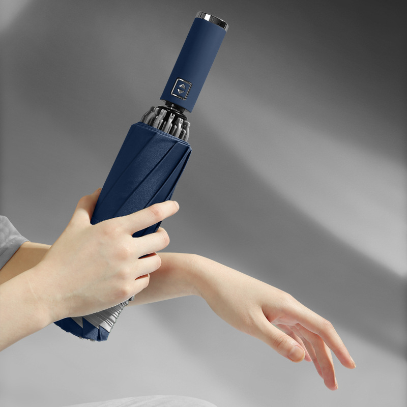 Jiuyu ομπρέλα ανάστροφη από αλουμινένιο κράμα, με 10 ράβδες, αυτόματη λειτουργία ανοίγματος/κλεισίματος, ανθεκτική στον άνεμο, UPF > 40, για αυτοκίνητο