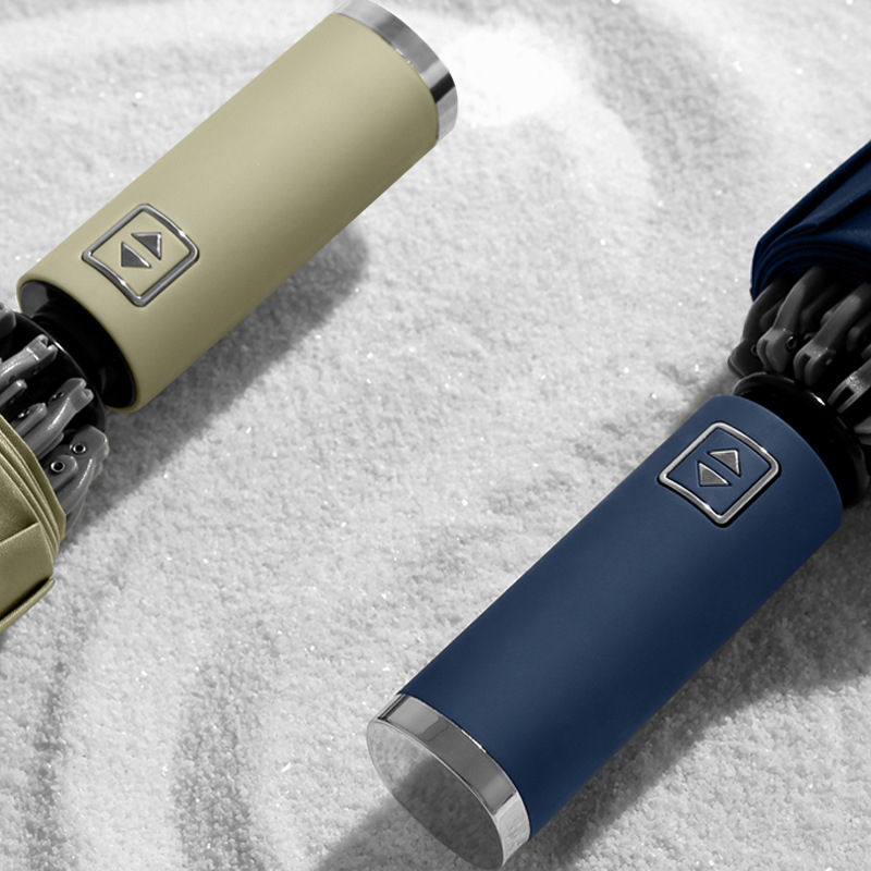 Jiuyu ομπρέλα ανάστροφη από αλουμινένιο κράμα, με 10 ράβδες, αυτόματη λειτουργία ανοίγματος/κλεισίματος, ανθεκτική στον άνεμο, UPF > 40, για αυτοκίνητο