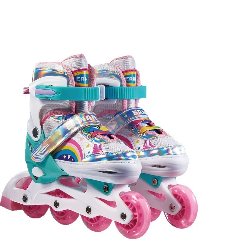 Dječje inline skates komplet, podesive, s treperavim svjetlima
