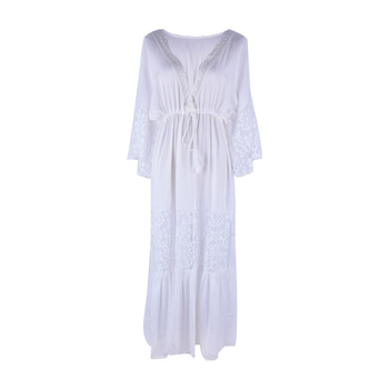 Plažna bluza s čipkom od rayona, 100% pamuk, 320 g/m², za plivanje i vodene aktivnosti