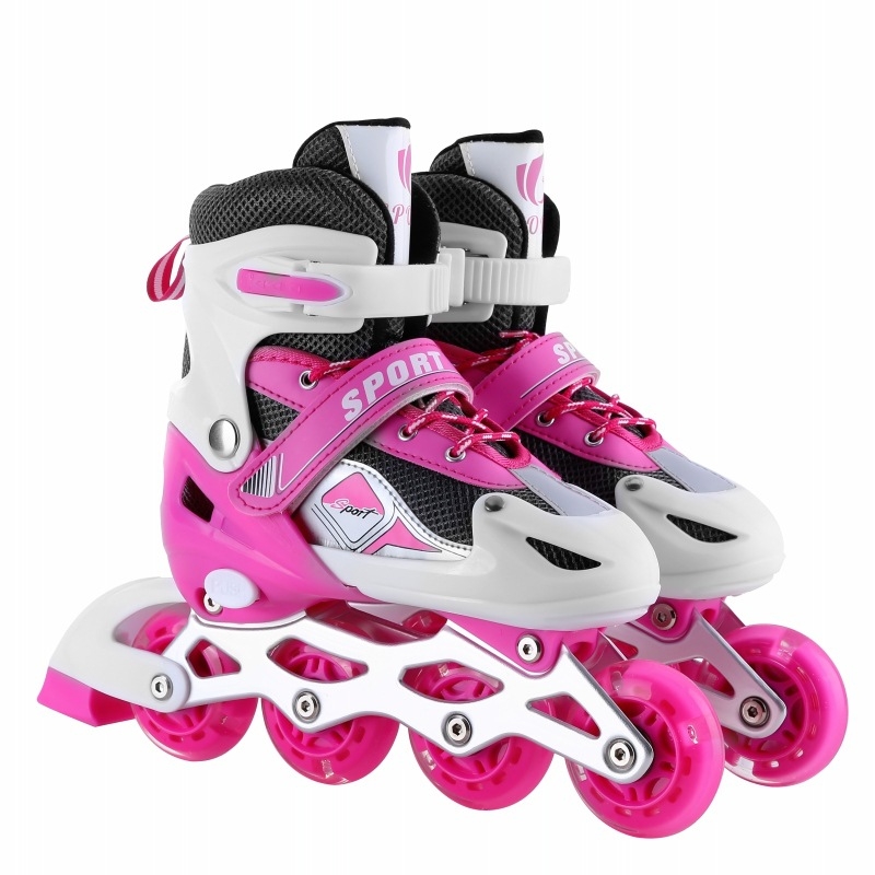 Role pentru copii cu suprafață PU+mesh, roți într-o singură linie, roți PVC