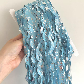 Esőszálas függöny csillagos háttérrel és hullámzó dizájnal születésnapi bulira (Műanyag • Szalag • Helyszíni dekoráció kiegészítői • Beltéri dekoráció)