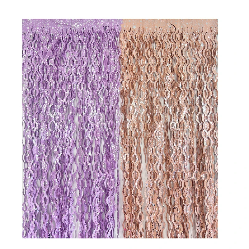 Esőszálas függöny csillagos háttérrel és hullámzó dizájnal születésnapi bulira (Műanyag • Szalag • Helyszíni dekoráció kiegészítői • Beltéri dekoráció)