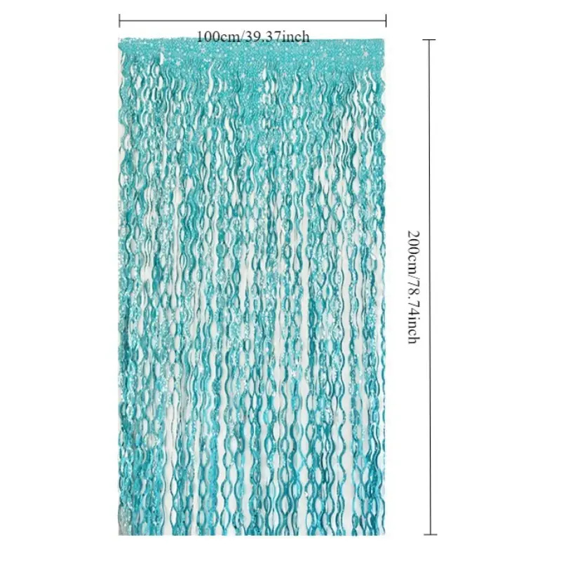 Esőszálas függöny csillagos háttérrel és hullámzó dizájnal születésnapi bulira (Műanyag • Szalag • Helyszíni dekoráció kiegészítői • Beltéri dekoráció)