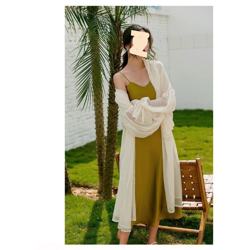 Női chiffon kardigán kabát polo gallérral, hosszú ujjú, gombos dizájn, 95% poliészter