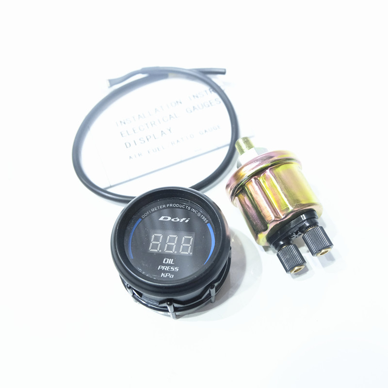 LED digitális autó mérőóra RPM, olajhőmérséklet, vízhőmérséklet, olajnyomás és feszültség (12V)