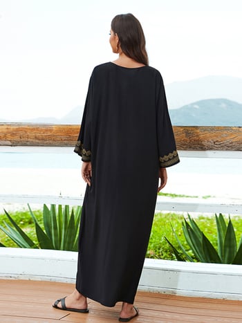 Xanyee izšivani rayon plažni prekrivač s pamukom podstavom, 300 g, za žene