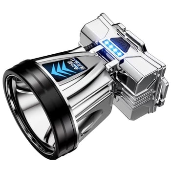 LED челник, презареждащ се и водоустойчив, 2000mAh, далекобойност 200–500 m