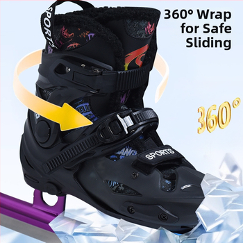 Topánky na rýchlostné korčuľovanie - ABS horný materiál, PVC podrážka, čepele z karbónovej ocele, pôvod Guangdong