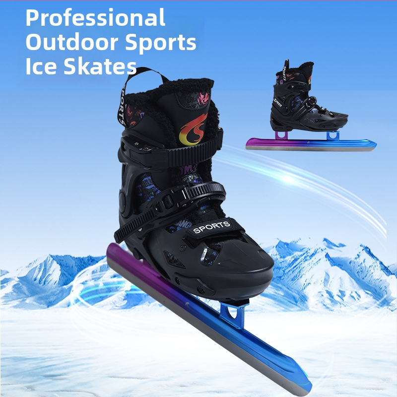 Topánky na rýchlostné korčuľovanie - ABS horný materiál, PVC podrážka, čepele z karbónovej ocele, pôvod Guangdong