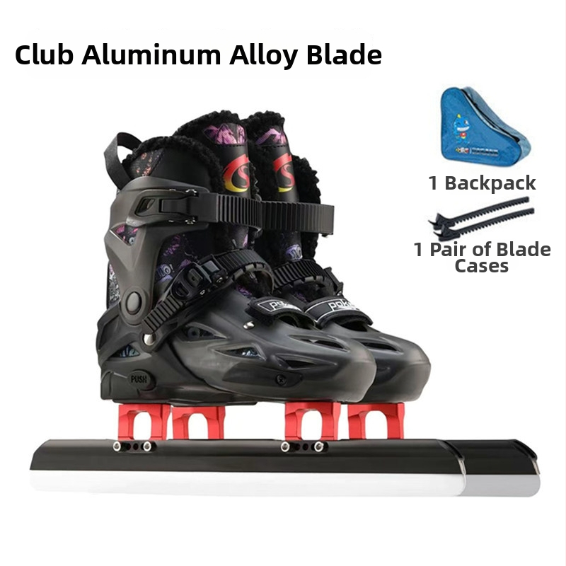 Topánky na rýchlostné korčuľovanie - ABS horný materiál, PVC podrážka, čepele z karbónovej ocele, pôvod Guangdong