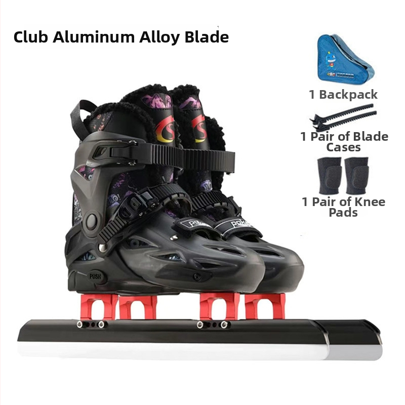 Topánky na rýchlostné korčuľovanie - ABS horný materiál, PVC podrážka, čepele z karbónovej ocele, pôvod Guangdong