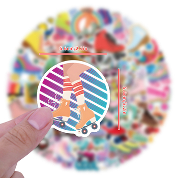 Jegyzetfüzetekhez, görkorcsolyákhoz és poggyászokhoz készült matricák – északi stílus; öntapadós, HD nyomtatás, vízálló.