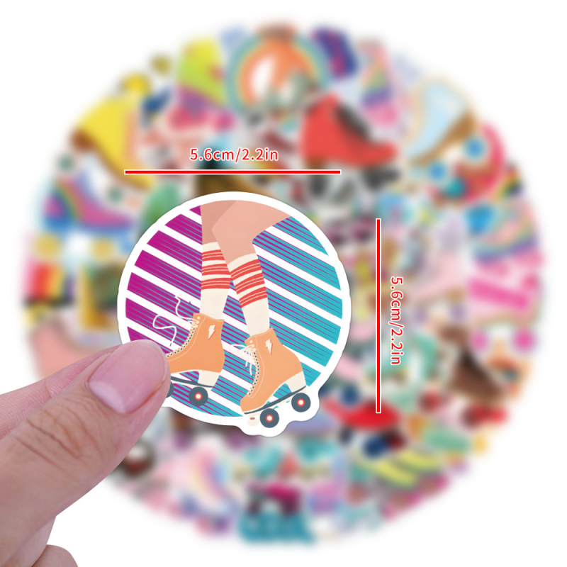 Jegyzetfüzetekhez, görkorcsolyákhoz és poggyászokhoz készült matricák – északi stílus; öntapadós, HD nyomtatás, vízálló.