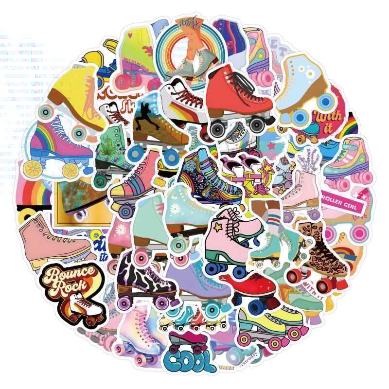 Jegyzetfüzetekhez, görkorcsolyákhoz és poggyászokhoz készült matricák – északi stílus; öntapadós, HD nyomtatás, vízálló.