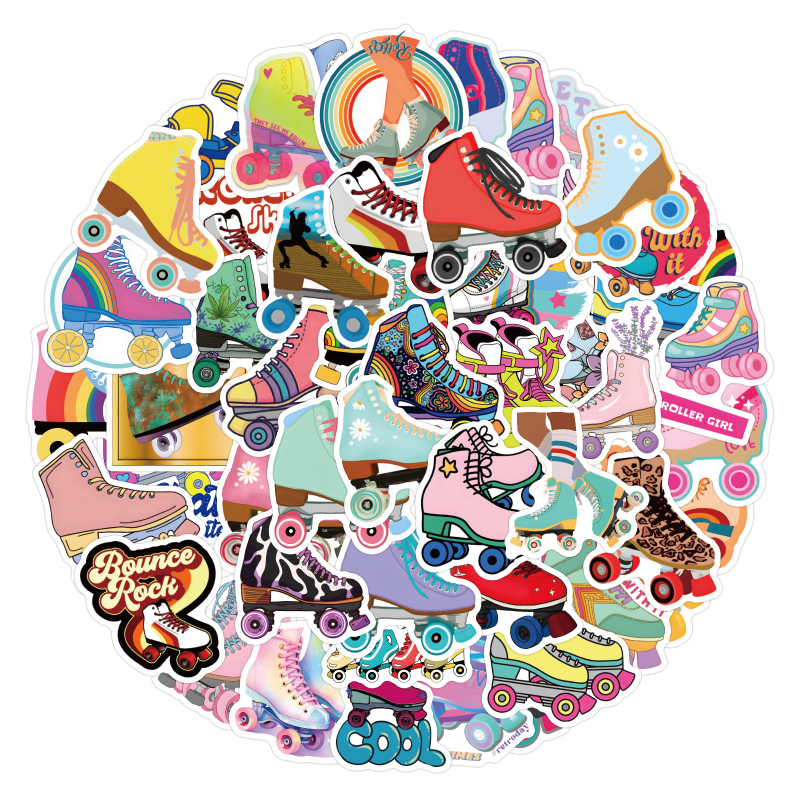 Jegyzetfüzetekhez, görkorcsolyákhoz és poggyászokhoz készült matricák – északi stílus; öntapadós, HD nyomtatás, vízálló.