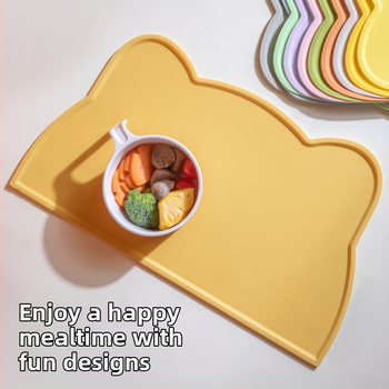 Silikónová podložka na jedlo pre deti, v tvare mačky, nepravidelného tvaru, nordického štýlu