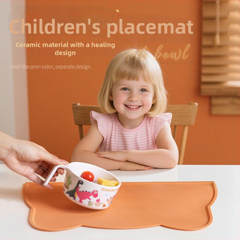 Silikónová podložka na jedlo pre deti, v tvare mačky, nepravidelného tvaru, nordického štýlu