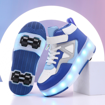 Heelys tenisice s dvostrukim kotačićima, PU kotači, TPR potplat, gumb za okretanje