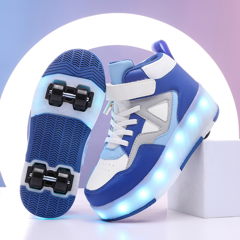 Heelys tenisice s dvostrukim kotačićima, PU kotači, TPR potplat, gumb za okretanje