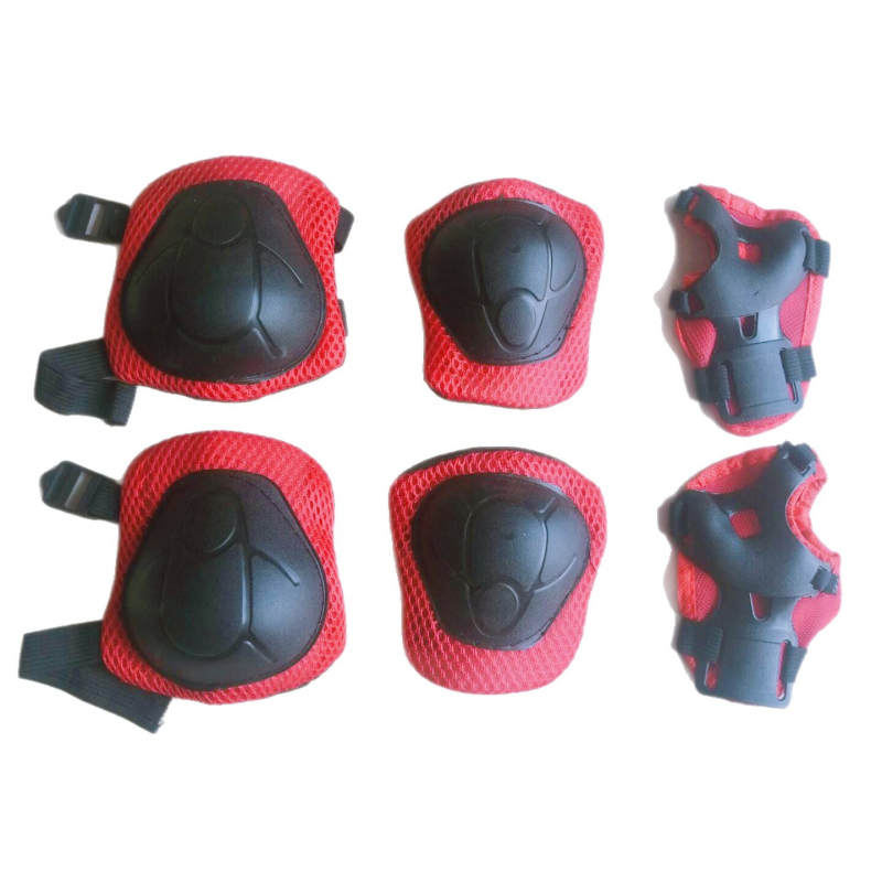 Gyerekeknek készült térd-, könyök- és csuklóvédő garnitúra, habos párnázással korcsolyázáshoz és kerékpározáshoz