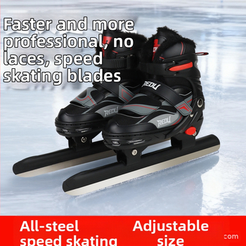 Heat topánky na rýchlostné korčuľovanie s čepeľou z vysokouhlíkov ocele, PVC podrážka, horná časť zo sieťoviny s pamäťovou penou a zamatom (krátka traťová čepeľ; rýchlostné korčuľovanie; vonku)