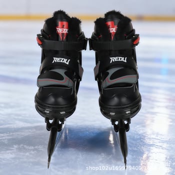 Heat gyorskorcsolya cipő magas széntartalmú acél pengével, PVC talppal, felső rész hálószövetből memóriahabbal és velúrral (rövidpályás penge; gyorskorcsolya; kültéri)