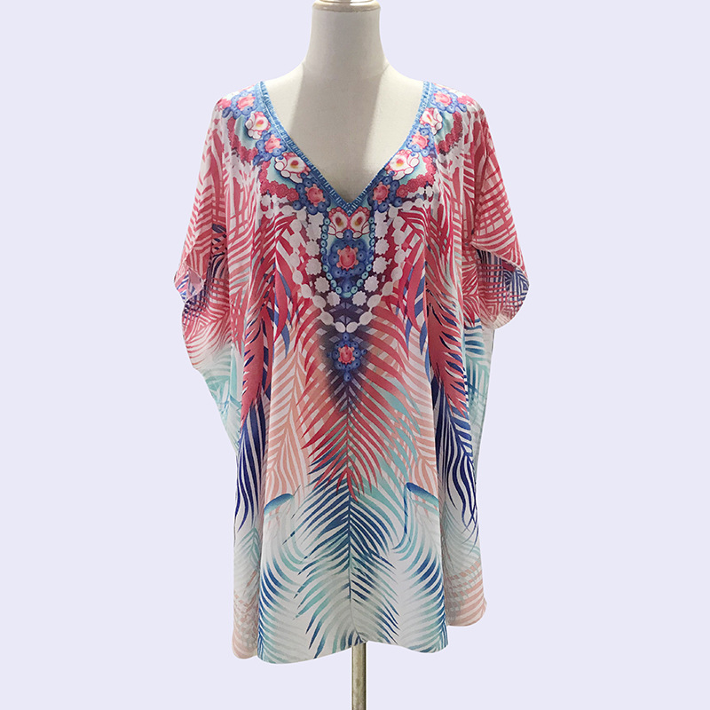 Set za plažu: bikini gornji dio s UV zaštitom i plaža suknja, rayon, 100% pamuk, 140 g/m², za plivanje
