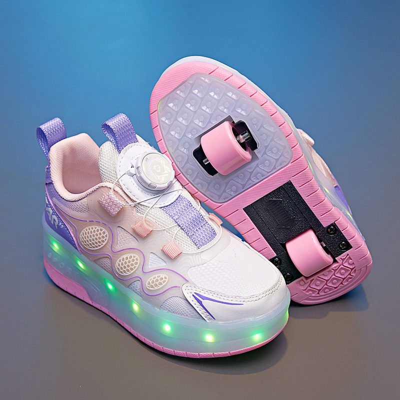 Pantofi Heelys cu roți duble din PU, universali