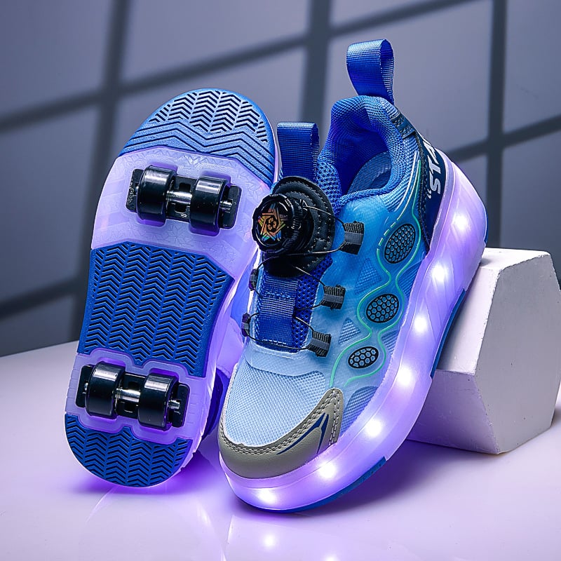 Pantofi Heelys cu roți duble din PU, universali