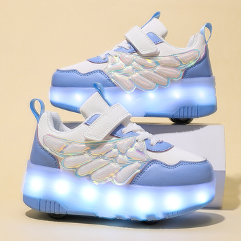 Djeca cipele u stilu Heelys sa svjetlećim efektom – unisex, cartoon uzorak, za sva godišnja doba