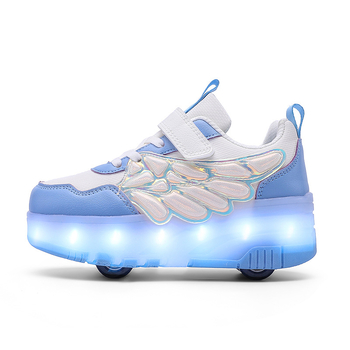 Djeca cipele u stilu Heelys sa svjetlećim efektom – unisex, cartoon uzorak, za sva godišnja doba