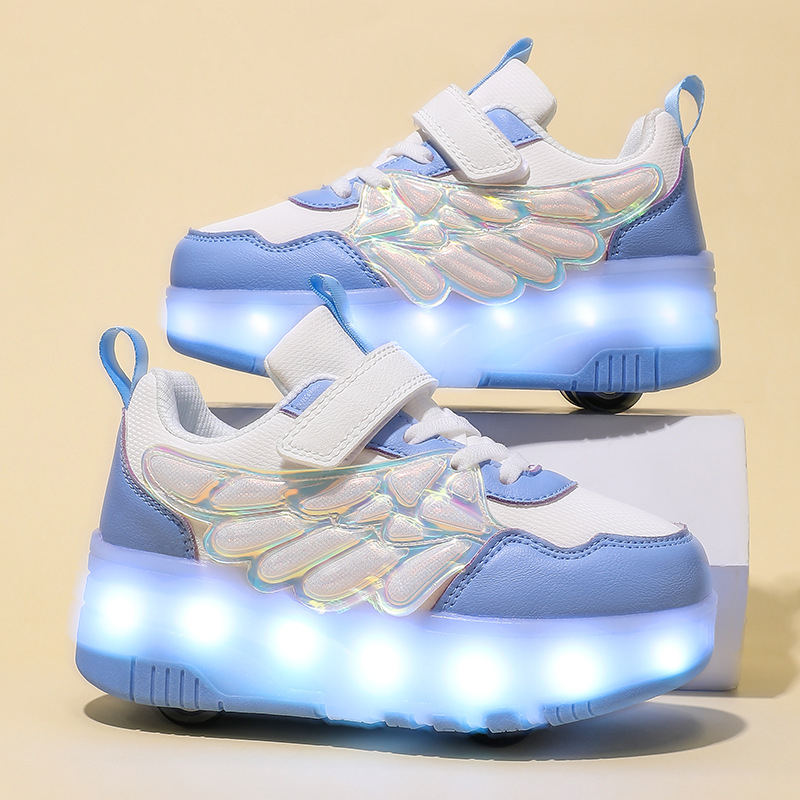 Djeca cipele u stilu Heelys sa svjetlećim efektom – unisex, cartoon uzorak, za sva godišnja doba
