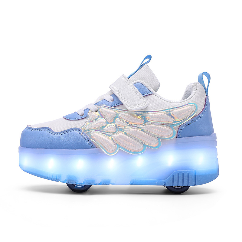 Djeca cipele u stilu Heelys sa svjetlećim efektom – unisex, cartoon uzorak, za sva godišnja doba