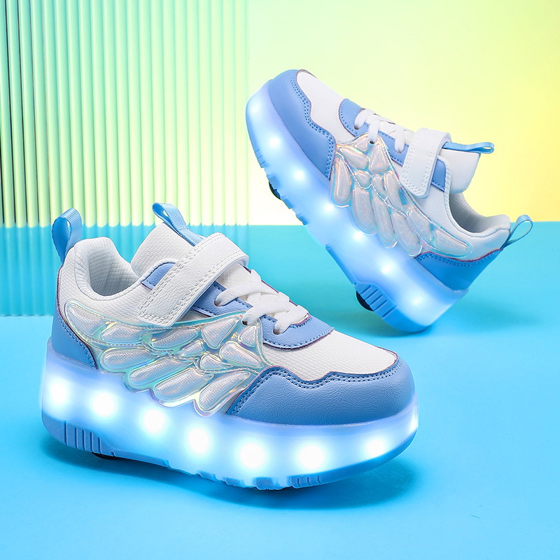 Djeca cipele u stilu Heelys sa svjetlećim efektom – unisex, cartoon uzorak, za sva godišnja doba