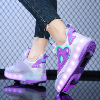 Weishi Heelys za djevojčice – dvokolne PU kotače, dječje patike s kotačima
