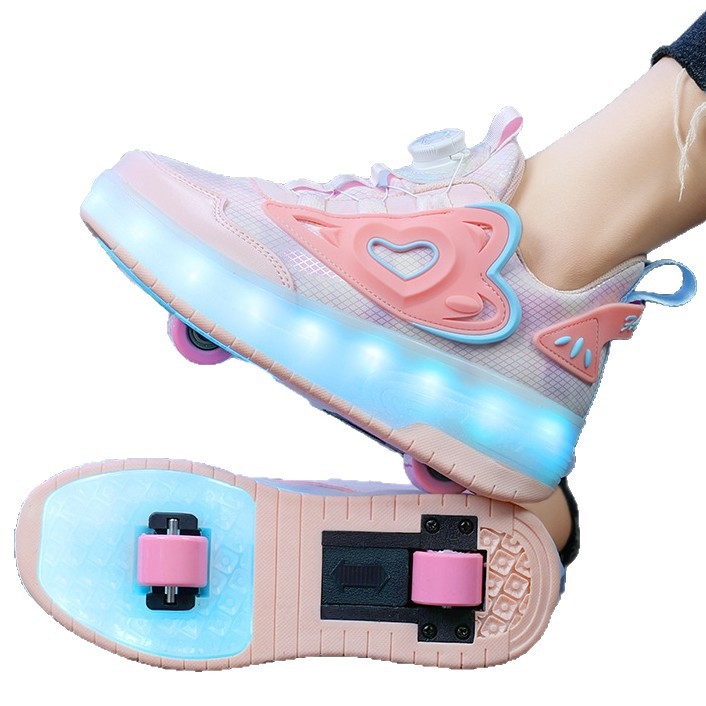 Weishi Heelys za djevojčice – dvokolne PU kotače, dječje patike s kotačima