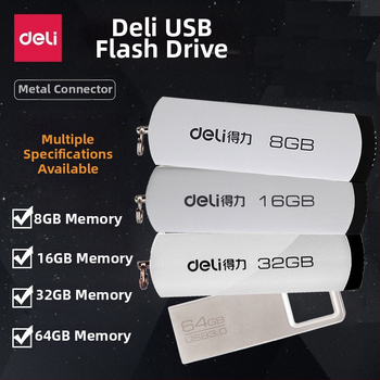 Deli USB flash disk – modely 3721/3722/3723/3755/3753/3756/2191/2192/2173; kompatibilný s počítačmi