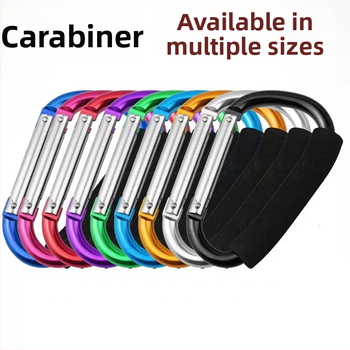 Gongping hliníkový karabín v tvare D – rýchly hák pre tašky, topánky a batožinu, ľahký a viacúčelový, možnosť prispôsobenia